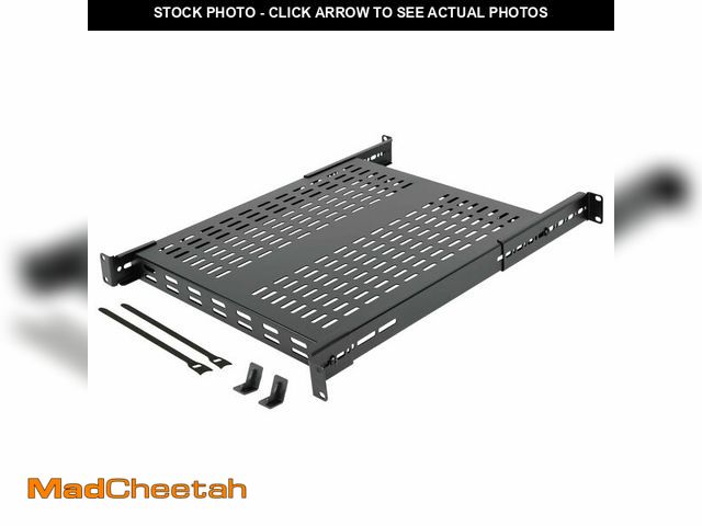 Lot 74-13564364 - Tecmojo 1U 4-Post Vented Server Rack Mount Shelf,21.7in Deep with Adjustable Depth 13.5-31.8 Inch,Su...