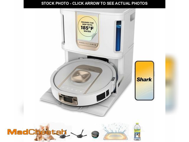 Lot 74-13419707 - Shark Robot Vacuum &amp; Mop Combo, PowerDetect ThermaCharged NeverTouch Pro, Self-Emptying, Self-Re...