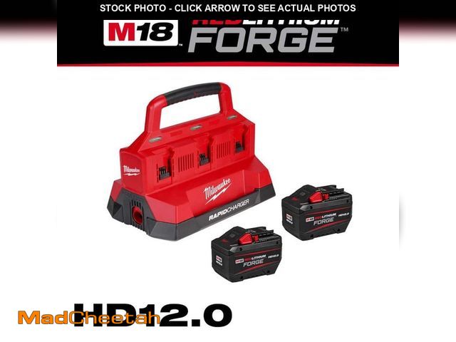 Lot 74-12592656 - Milwaukee M18 18V Lithium-Ion REDLITHIUM FORGE Starter Kit with Two 12.0 Ah Battery Pack and PACKOUT...