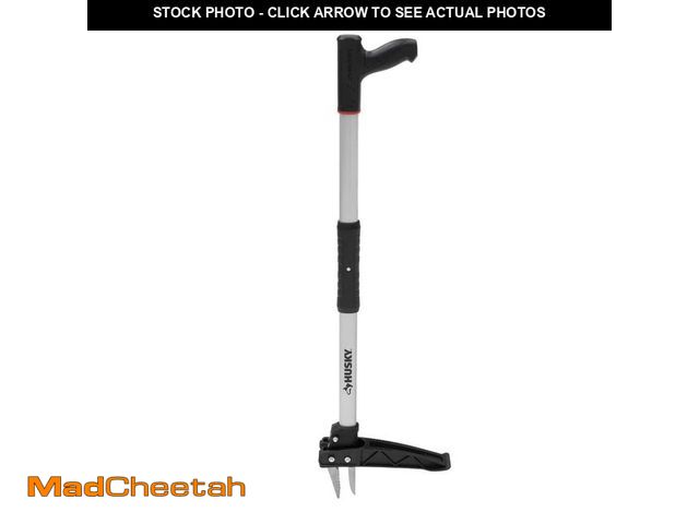 Lot 74-14468058 - Husky 40 in. Stainless Steel Claw Garden Weeder with Slide Release Ejector and Trigger Handle, Heavy...