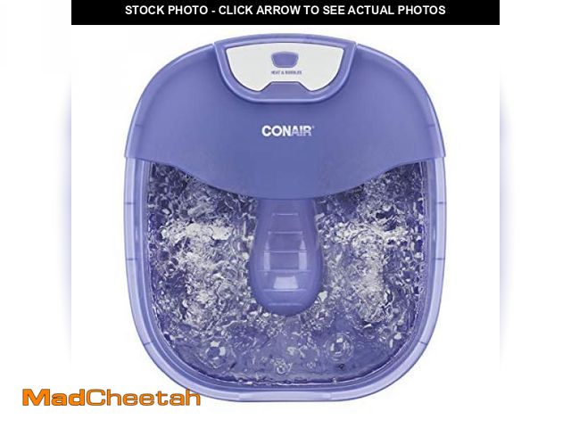 Lot 74-12399630 - Conair Pedicure Foot Spa Bath with Heat reaching 104 Degrees, Massaging Foot Rollers, Soothing Bubbl...