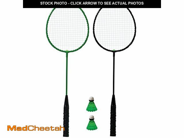 Lot 74-12665058 - Franklin Sports Badminton Rackets - Glow in the Dark 2 Player Racket Set - Set of (2) Rackets + (2) ...