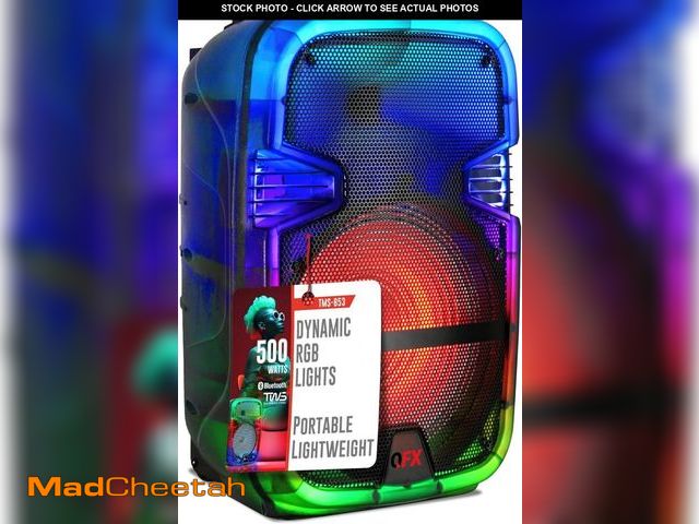 Lot 74-12508265 - Crystal Clear Sound, Bright Party Lights, Portable &amp; Easy to Use | 8" Rechargeable Bluetooth PA ...