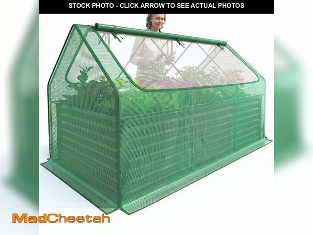 Lot 74-14353851 - Quictent Raised Garden Bed Galvanized Raised Beds for Gardening Vegetables with Cover 8x4x2 ft Metal...