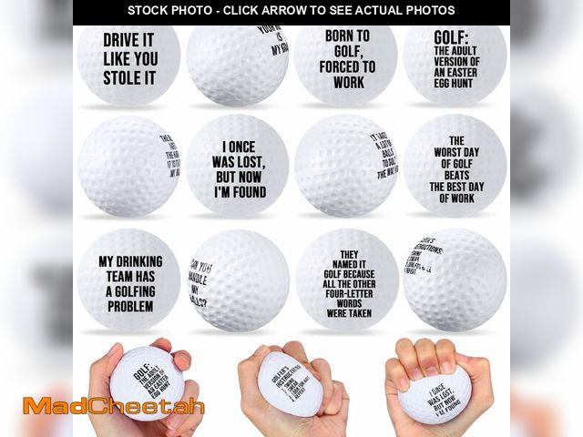 Lot 74-14152428 - RoundFunny 12 Pcs Mini Golf Stress Balls - 2.5 Inch Squeeze Foam Balls for FatherÃ¢â¬Ës Day Gifts,...