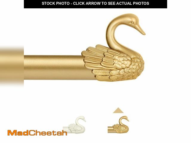 Lot 74-13548994 - TANGWIN Gold Farmhouse Curtain Rods for Windows:18-45 Inch Adjustable Curtain Rod for Bedroom Living...