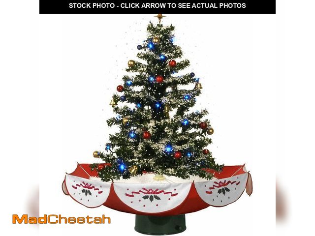 Lot 74-12664325 - Fraser Hill Farm 29-in. Snowing Musical Christmas Tree with Warm White LED Lights, 25 Christmas Caro...