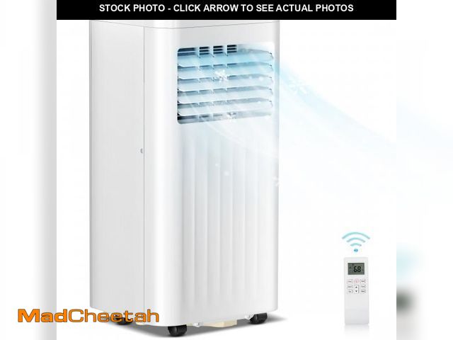 Lot 74-12155691 - (MISSING REMOTE) LHRIVER 10000 BTU Portable Air Conditioner with Window Kits 450 sq ft, Dehumidifier...