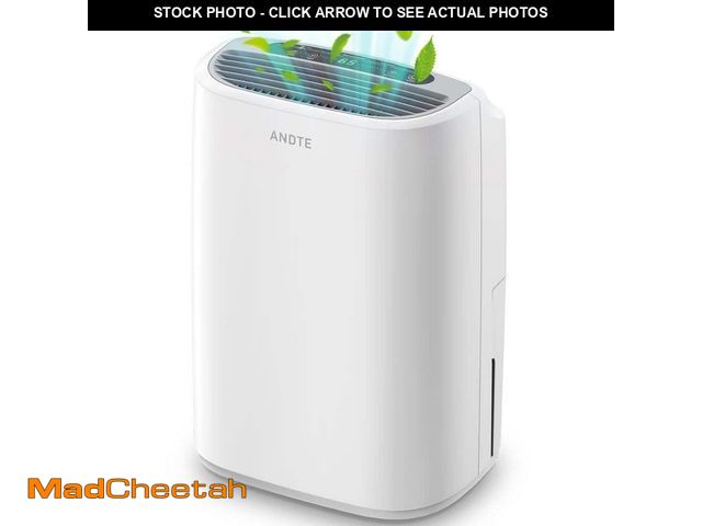 Lot 74-14439565 - ANDTE 34 Pt. 2500 sq. ft. Large Home Dehumidifier With Drain and Water Tank, Indoor, White - UNUSED