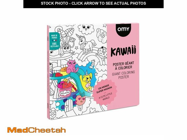 Lot 74-12715579 - Omy Giant Coloring Poster Ã¢â¬â Kawaii | Dive into a World of Adorable Characters and Fun | 40 x ...