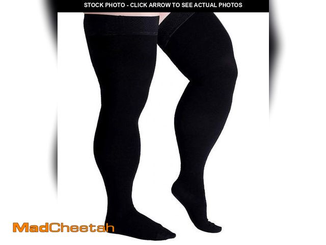 Lot 74-11556196 - Runee Wide Thigh High Closed Toe Compression Stockings - 20-30mmHg Compression Designed For People W...