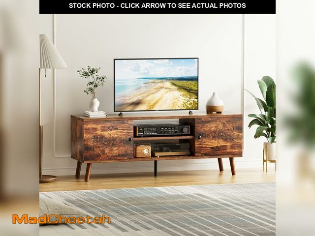 Lot 74-14585534 - Simple Deluxe TV Stand for 55 60 inch TV, Entertainment Center with Storage Cabinet, Media Console T...