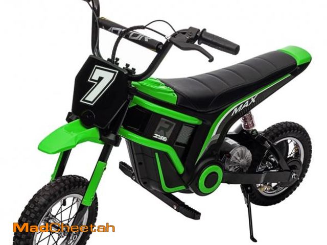 Lot 74-12159719 - Garvee 24V-10A 350W Ride On Electric Dirt Bike For Kids Ages 5-17, 14.29MPH, 3-Speed - Green-7 - UNU...