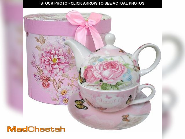 Lot 74-14063009 - ONEUSTAR Tea for One Set Ceramic Floral Teapot and Cup Saucer Set for Women Afternoon Tea Mother's D...