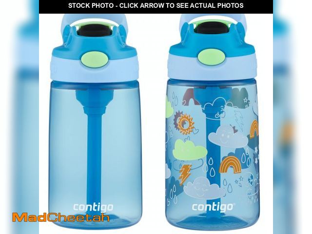 Lot 74-12434608 - Contigo Kids Water Bottle with Redesigned AUTOSPOUT Straw, 14oz., 2 Pack, Blue Poppy and Periwinkle ...