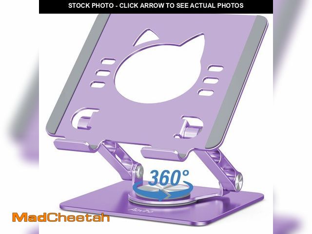 Lot 74-13621939 - Aoviho Tablet Stand 360ÃÂ° Rotating Aluminum Holder - Adjustable, Portable &amp; Foldable Monitors ...