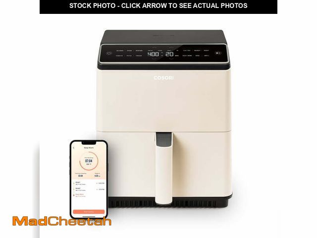 Lot 74-12668162 - COSORI Dual Blaze 6.8qt Ceramic Coating Smart Air Fryer - Off White - UNUSED