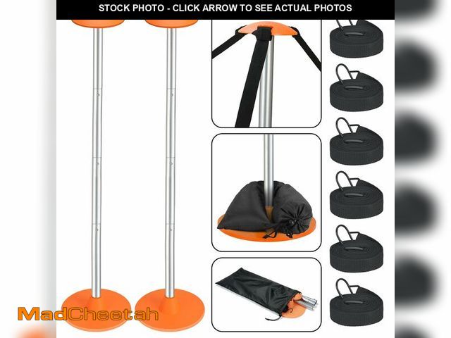 Lot 74-12718176 - Tuszom 2 Pack Adjustable 1-1/8" D Load-Bearing Steel Boat Cover Support Pole System with Anti-UV Str...