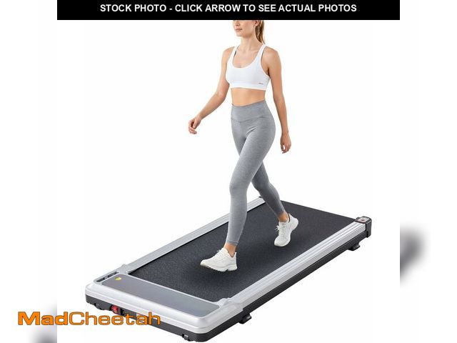 Lot 74-13042440 - Sweetcrispy Compact Armless Treadmill for Small Spaces, Quiet Under-Desk Walking Pad, Slim &amp; Por...