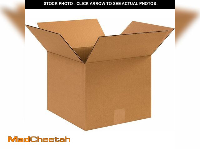Lot 74-12664558 - Partners Brand 12x12x10 Corrugated Cardboard Boxes, 14"L x 14"W x 2"H , Pack of 25 | Shipping, Packa...