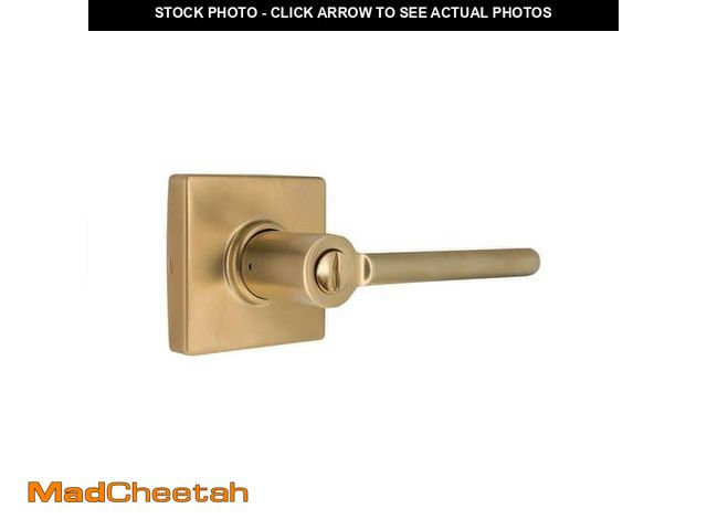 Lot 74-12685313 - Tonebridge Brushed Gold Bed/Bath Door Lever with Square Rose - UNUSED