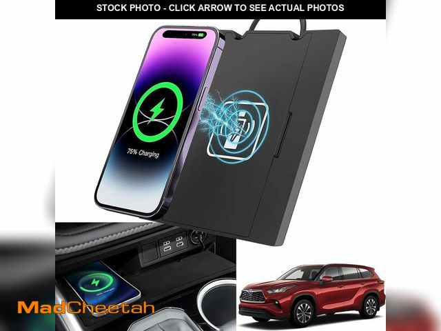 Lot 74-12685633 - QXZcar for 2020-2025 Toyota Highlander Wireless Charger, Cell Phone 15W Fast Qi Charging Station Pad...