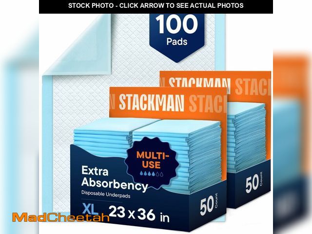 Lot 74-14424727 - Chucks Pads Disposable [100-Pack] Adult Incontinence Underpads 23"x36" Large Super Absorbent Protect...