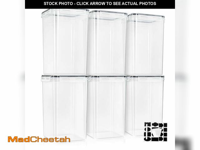 Lot 74-12687533 - Sorbus 6-Pack Airtight Food Storage Containers (6.5L/219.79 Oz) with Locking Lids, Measuring Cups &a...