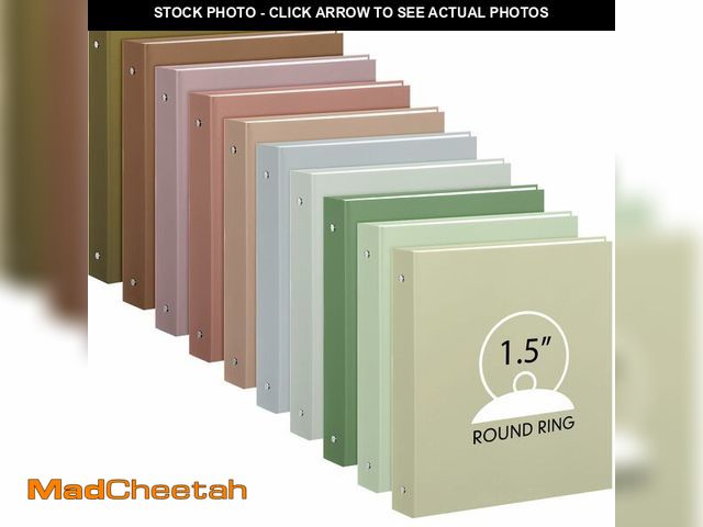 Lot 74-12699726 - Ctosree 10 Pack Colored 3 Ring Binder with 2 Pockets Hardcover Loose Leaf Binder for Women Men Teach...