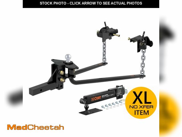 Lot 74-13791014 - CURT 17062 MV Round Bar Weight Distribution Hitch with Sway Control, Up to 10,000 lbs., 2-Inch Shank...