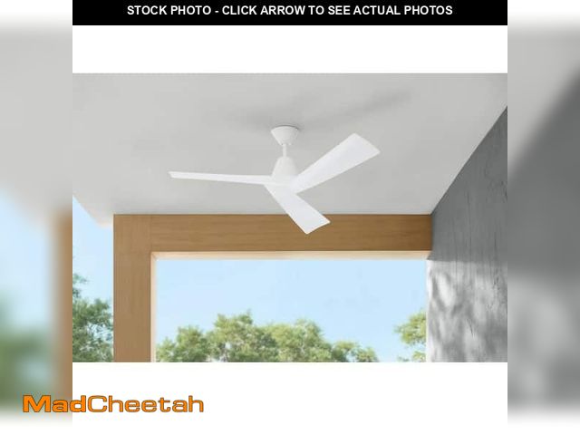Lot 74-12580814 - Alma 52 in. Smart Home Matte White Ceiling Fan with Matte White Blades, DC Motor and Remote Control ...