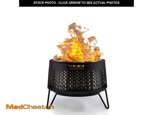 Lot 74-14243112 - *SCRATCHED* TIKI 20 in. Smokeless Wood Burning Huddle Fire Pit with Stand, Removable Ash Pan and Wea...