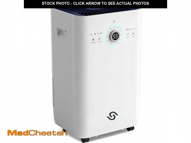 Lot 74-14255216 - *DIRTY* 150 pt. 9,000 sq. ft. Quiet Portable Dehumidifier in White with Built-in Pump, Auto Defrost,...