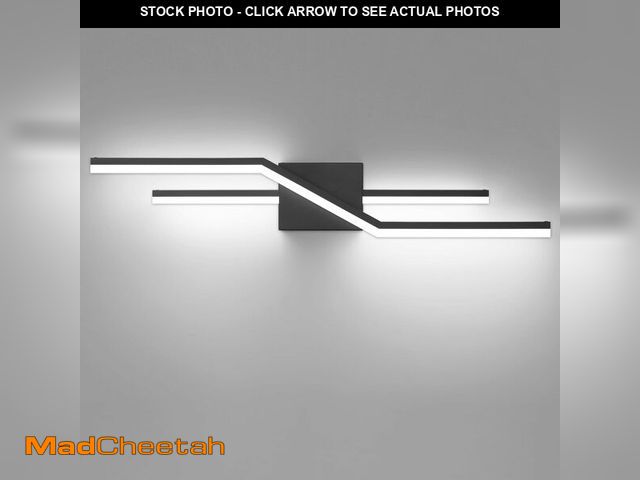 Lot 74-13927646 - SOLFART Bathroom Lights Over Mirror Dimmable 32 Inch Modern Black Vanity Lights for Bathroom LED Van...