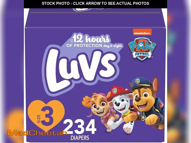 Lot 74-12664469 - Luvs Size 3 Baby Diapers, Platinum Protection Bluey Diapers for Day &amp; Night, Size 3, 234 Count (...