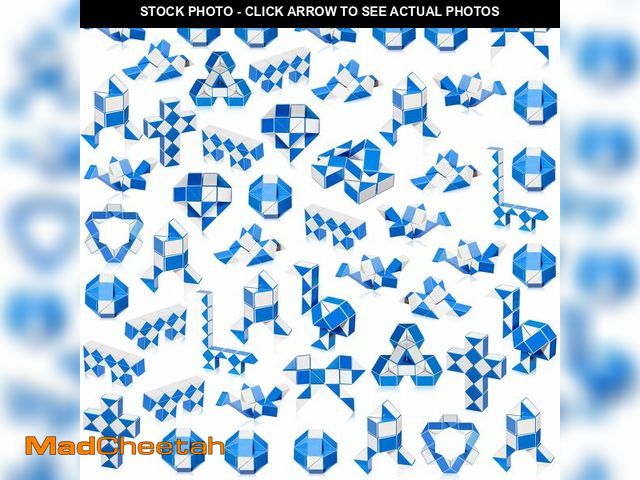 Lot 74-14205647 - 60 Pack 24 Blocks Fidget Snake Cube Mini Twist Magic Snake Puzzle Speed Cubes for Stocking Party Gif...