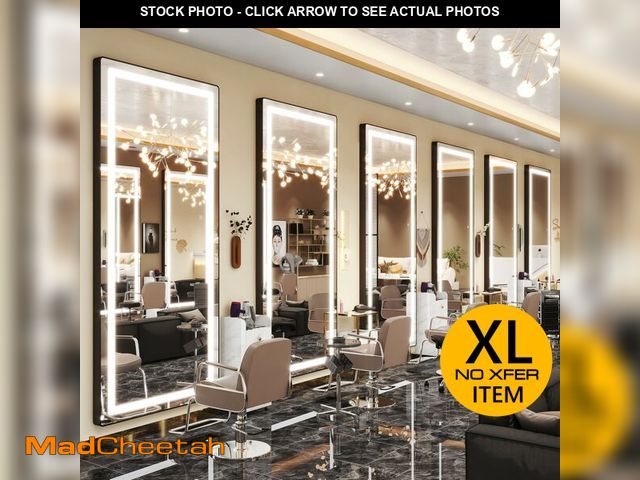 Lot 74-12762862 - FENNIO Full Length Mirror with Lights, 71"x32" LED Full Body, Free Standing Lighted Floor Mirror, Wa...