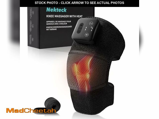 Lot 74-14051013 - Nekteck Knee Massager with Heat - Cordless Heated Knee Brace with Vibration for Pain Relief, Recharg...