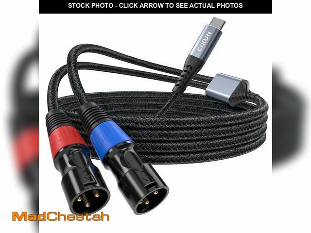 Lot 74-14046295 - CIXUN USB C to Dual XLR Male Audio Cable, 32Bit/384Khz USB Type C to XLR Output Stereo Cord, USB C S...