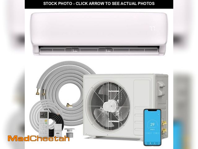 Lot 74-14393442 - (INDOOR UNIT ONLY) Uthfy 12,000 BTU 19 SEER2 Smart Wi-Fi Ductless Mini Split Heat Pump, Easy-Install...