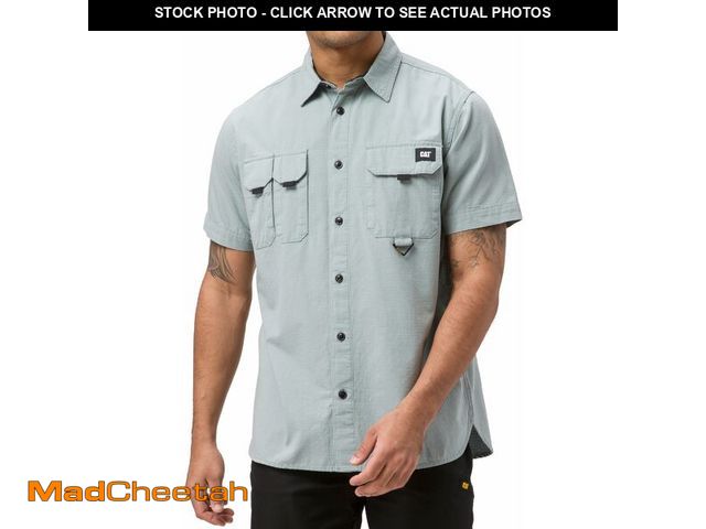 Lot 74-13767714 - Caterpillar Men's Utility Button-Up Shirt, Large, Arona Blue - UNUSED