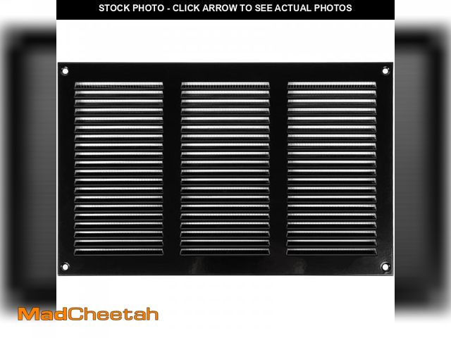 Lot 74-11558463 - Vent Systems 12'' x 8'' Inch (Overall Dimensions) - Black - Air Vent Duct Cover Metal Return Grill w...