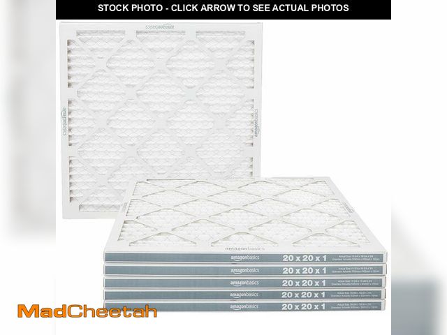 Lot 74-13801322 - Basics 20x20x1 Air Filter 6-Pack, MERV 11 AC Furnace Filters, Dust, Pet, Allergy Control, Electrosta...