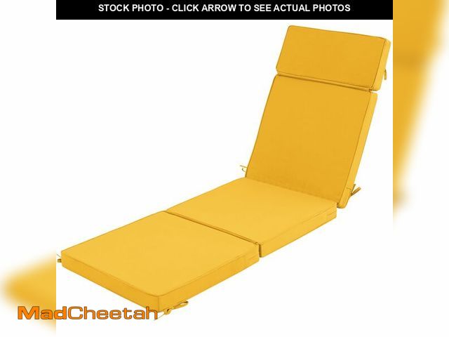 Lot 74-14060403 - Honorbox 80 x 26 Inch Outdoor Chaise Lounge Cushion - Removable Cover, 4-Section Design, Water-Repel...