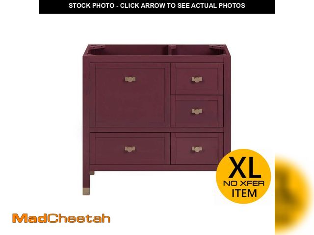 Lot 74-14221982 - Avanity Alana 36 in. Bath Vanity Cabinet without Top in Burgundy Red Assembled - UNUSED