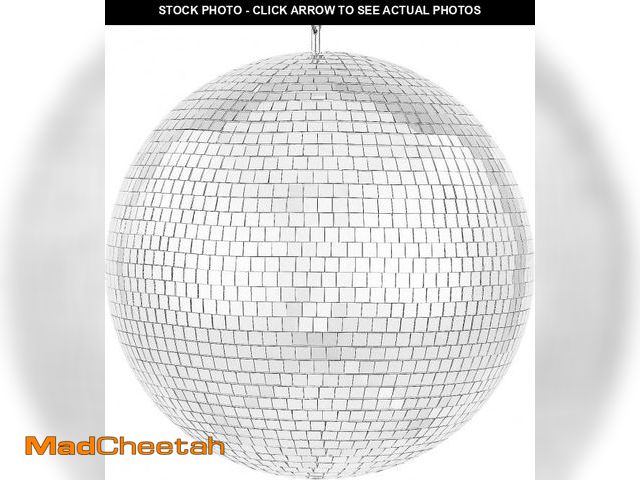 Lot 74-12098606 - VEVOR Mirror Disco Ball, 16 Inch Party Mirror Ball with Hanging Ring, Large Lightning Disco Ball Par...