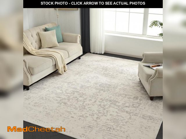 Lot 74-12305424 - DEAXLife Washable Area Rug for Living Room - Stain Resistant Urtla Thin Rugs with Non Slip Rubber Ba...