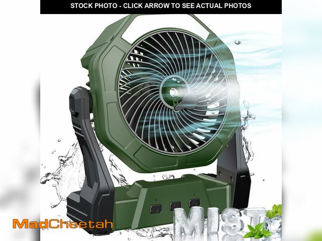 Lot 74-14206328 - Ausic Portable Misting Fan for Outdoor Cooling, [24-90Hrs] Battery Powered Mist Fans with Water Mist...