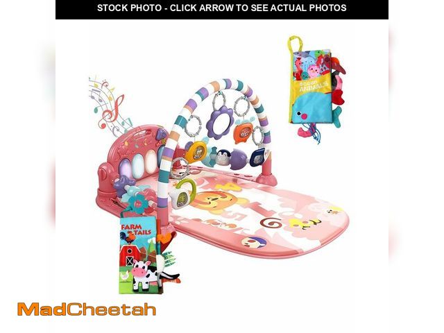 Lot 74-13541981 - dearlomum Baby Play Mat Baby Gym,Funny Play Piano Tummy Time Baby Activity Mat with 5 Infant Sensory...