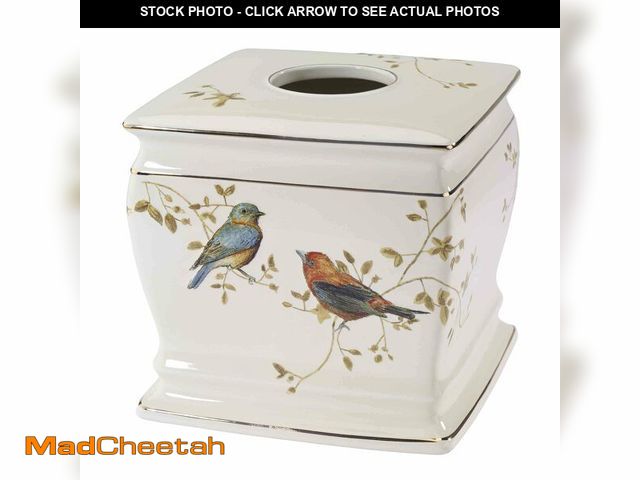 Lot 74-12969543 - Avanti Linens - Tissue Box Cover, Decorative Countertop Accessories, Nature Inspired Home Decor (Gil...